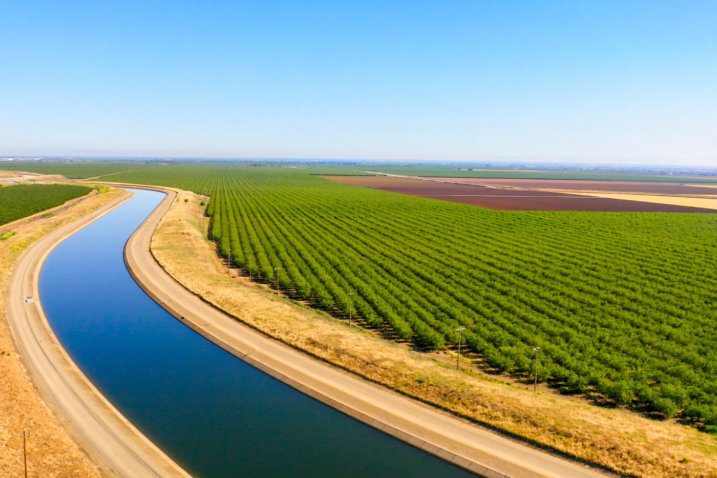 California Aqueduct in the Central Valley